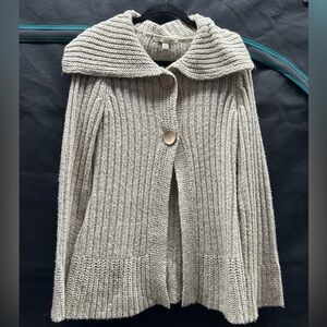 Carolyn Taylor Ribbed Knit Cardigan in Beige